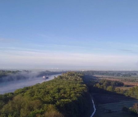 Der Nord-Ostsee-Kanal von oben